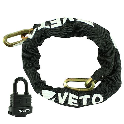 Timco Beveiligingsketting & Weerbestendig Hangslot, 8mm x 1m, 2-delig set