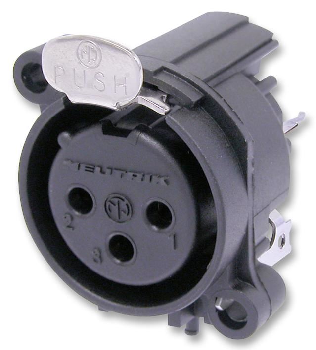 NEUTRIK - Θηλυκό XLR Κόμβος 3-Pole, Εγκατάσταση σε PCB, Κατακόρυφος