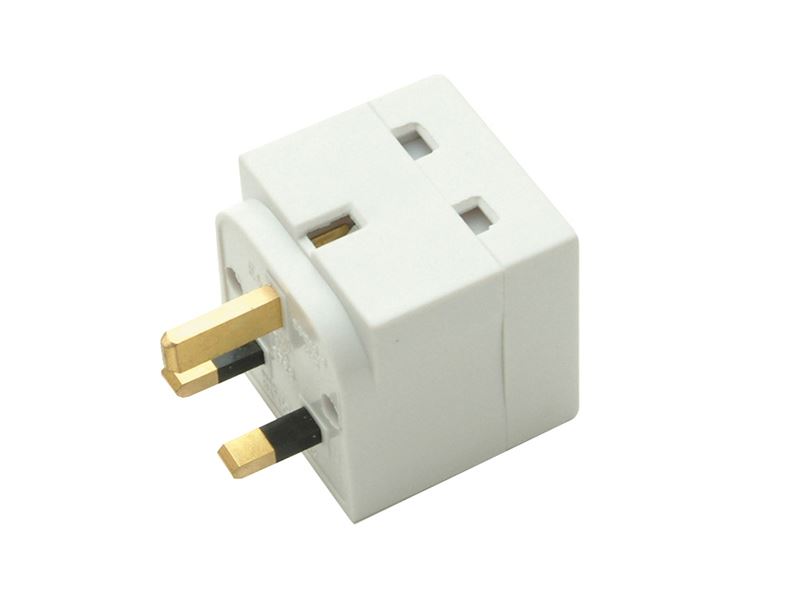 SMJ - Adaptateur de Prise Double Non Fusible Blanc