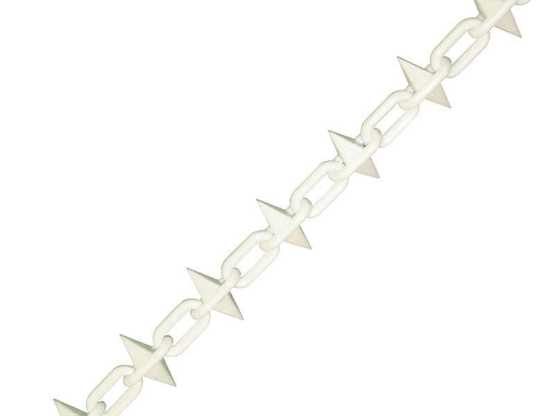 페이스풀 플라스틱 체인 6mm x 12.5m, 화이트 스파이크