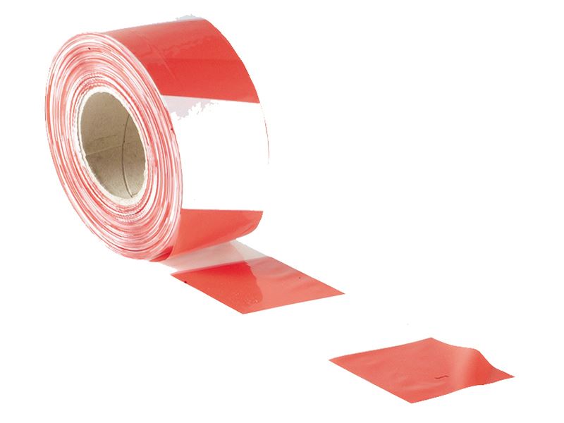 Faithfull Nastro Barriera - 70mm x 500m, Rosso e Bianco