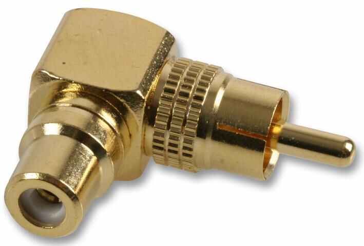 Pro Signal Adattatore Phono Angolato 90° Placcato Oro
