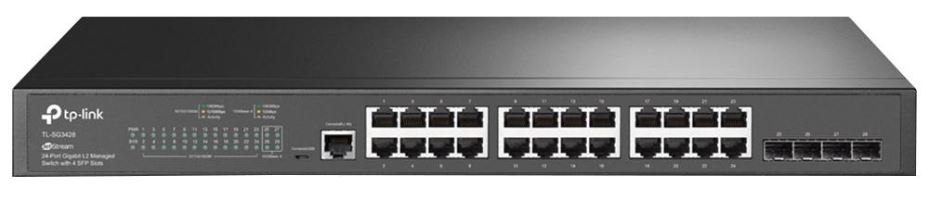 TP-LINK JetStream 24-Port Gigabit Managed Switch with 4 SFP Slots