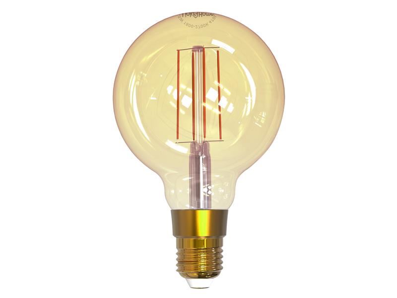 Link2Home - Wi-Fi LED ES (E27) Ballon-Filament dimmbare Lampe, Weiß 470 lm 5,5W