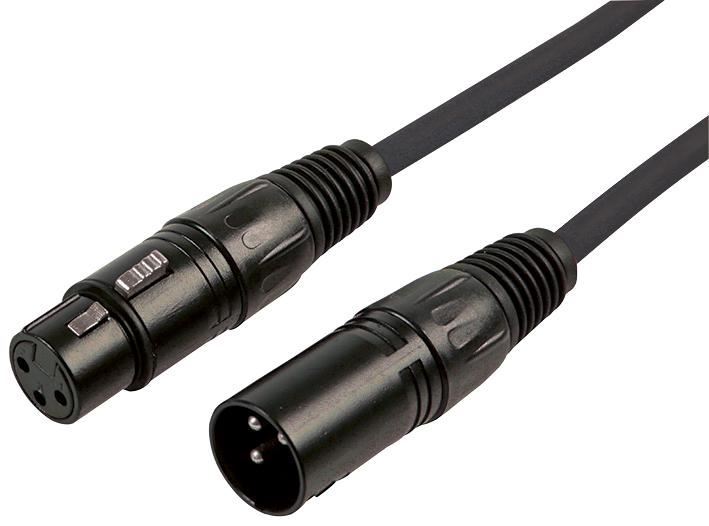 Câble patch XLR mâle vers femelle 3 broches RARAION, 0,5 m, noir