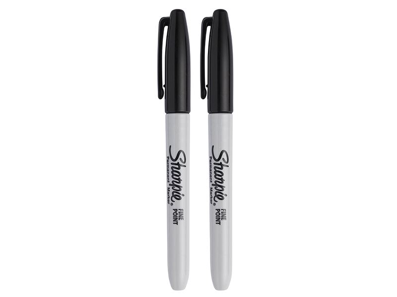 Sharpie Fine Tip Permanent Marker Black (Pack of 2)