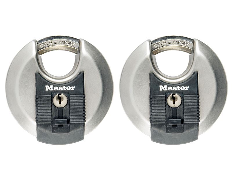 Cadenas à disque en acier inoxydable Master Lock Excell 70mm, clé identique x2