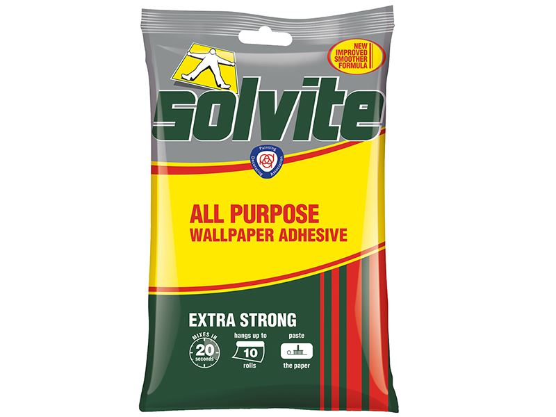 Solvite Colla Extra Forte per Carta da Parati - Bustina per 10 Rotoli
