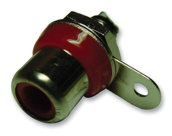 PRO SIGNAL Phono Socket, Red, Nickel Plated Contacts