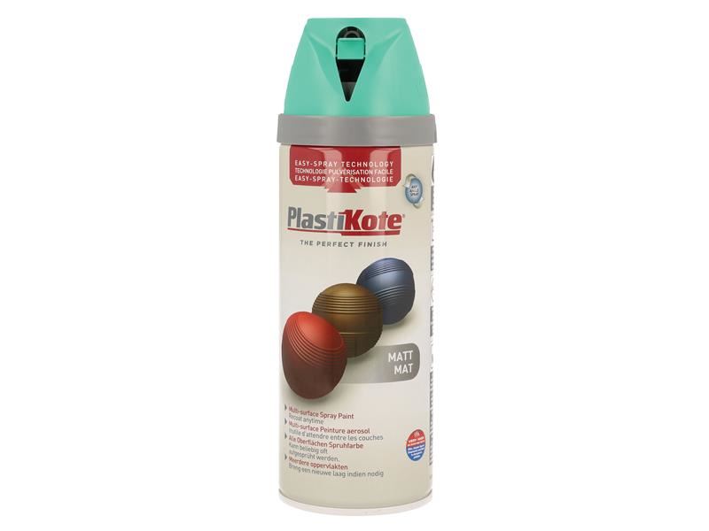 PlastiKote - Twist & Spray 經典啞光滑海綠色噴漆 400毫升
