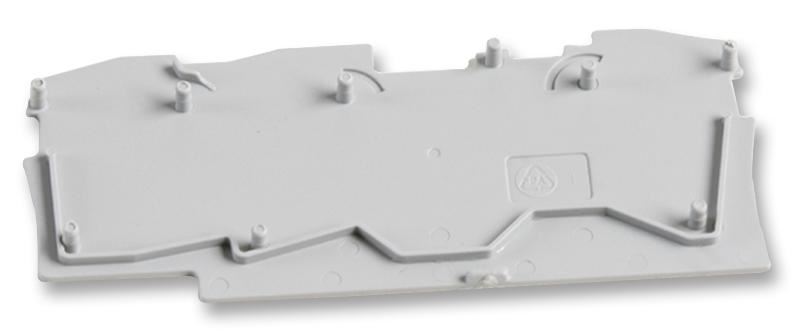 WAGO End Plate for 3-Way Terminal Block, Grey