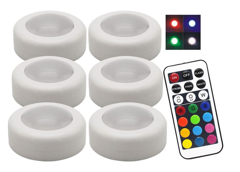 PRO ELEC LED Torch Lights with Remote Control, 6-Pack