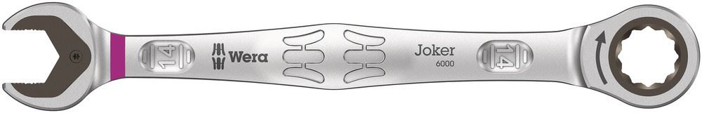 Wera 6000 Joker Ratcheting Combination Wrench, 14mm x 188mm