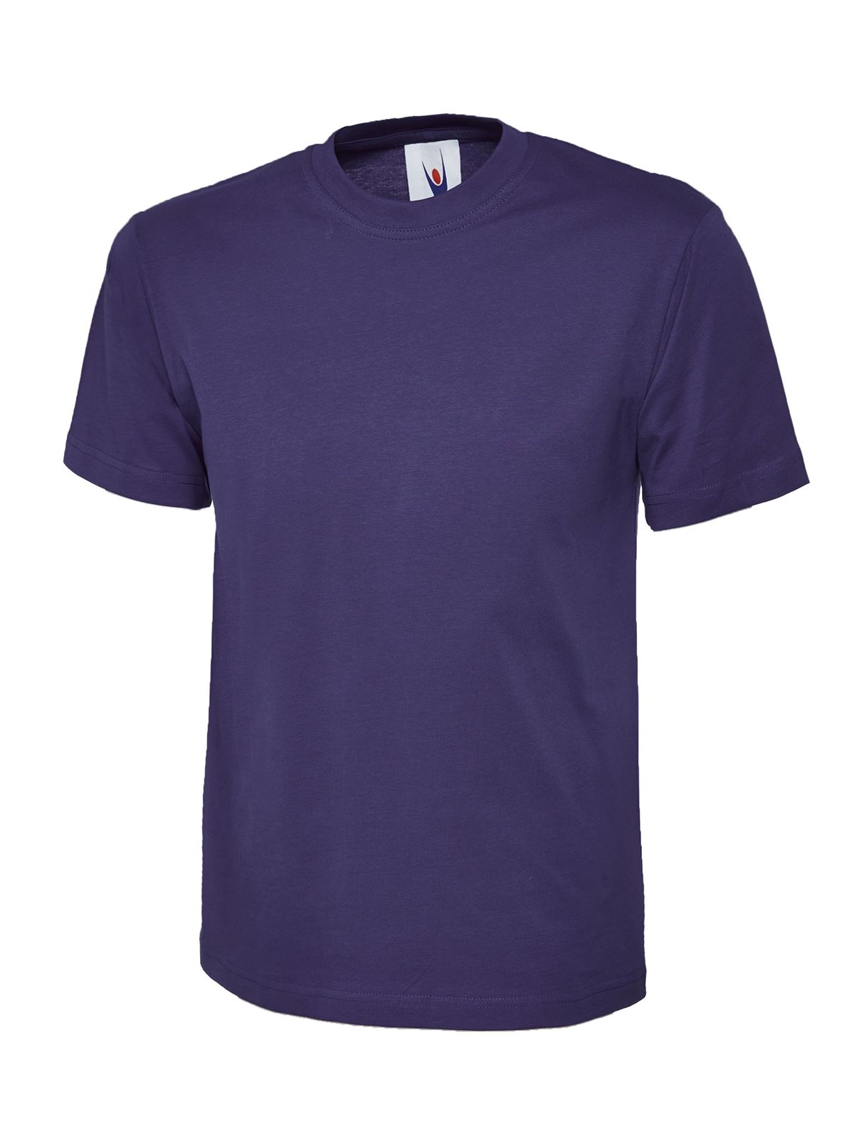 Uneek Unisex Classic T-shirt - 100% Cotton - Purple - Size L