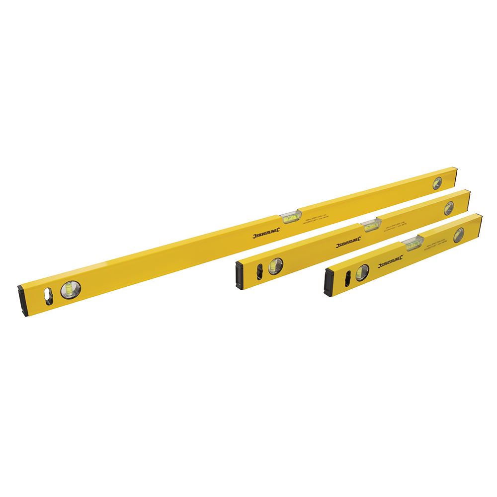 Silverline Builders Level Set 3pce - 400, 600 & 1000mm Aluminium