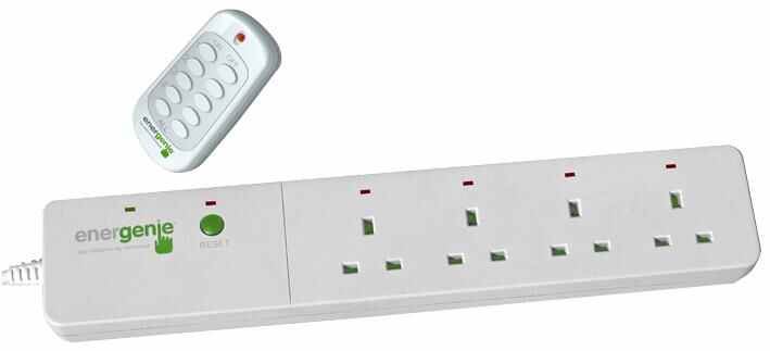 Energenie Prolunga 4 Vie con Telecomando e Protezione da Sovratensioni