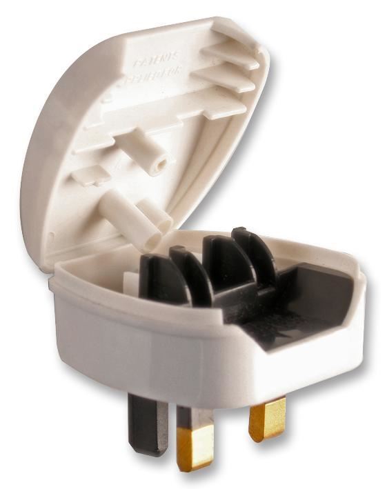 Powerconnections Euro to UK Plug Converter, 3A, White