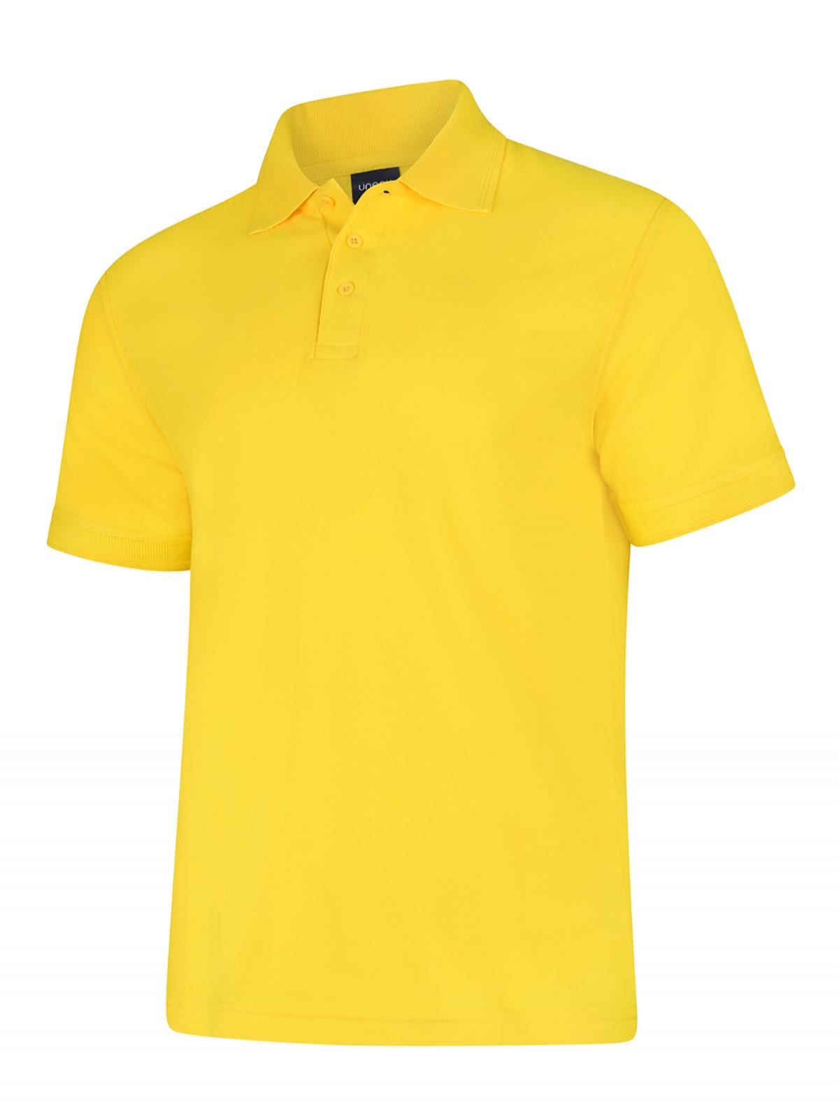 Uneek Unisex Deluxe Polohemd - 50% Polyester 50% Baumwolle - Gelb - Größe XS