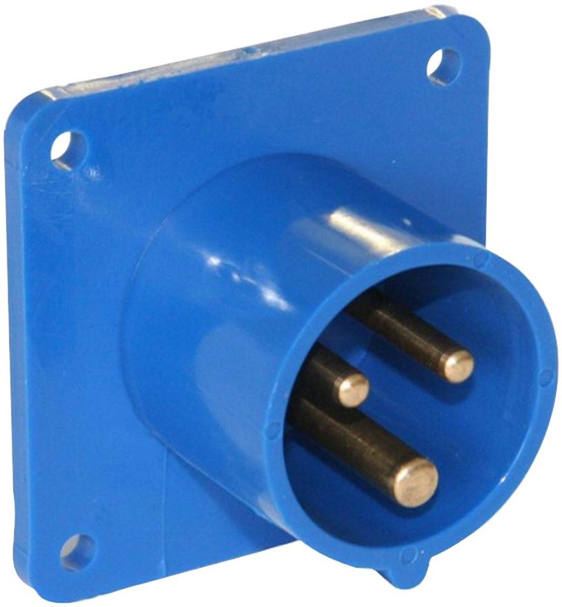 PCE Paneelmontage CEE Apparaat Ingang, 16A 230V, Blauw, IP44