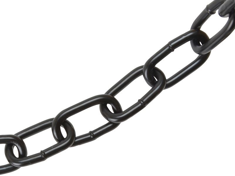 Faithfull Schwarze Japanlack-Kette 8mm x 10m Box - Maximale Belastung 450kg