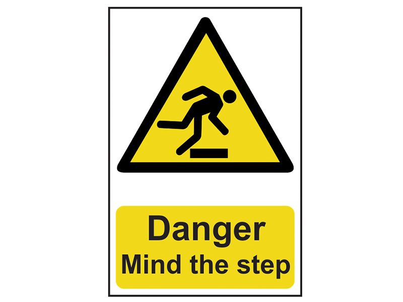 SCAN Danger Mind The Step PVC Sign, 200mm x 300mm