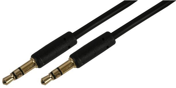 Pro Signal 3,5mm stereo jackplug naar jackplug kabel, 2m, zwart