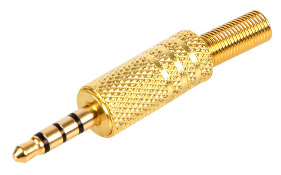 PRO SIGNAL - 3,5mm 4-Polige Klinkenstecker, vergoldet