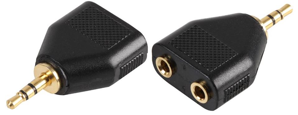 PRO SIGNAL Splitter Audio Stereo Jack 3,5mm, Adattatore 2x Socket a Plug
