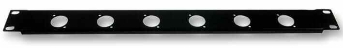 Pro Signal 1U 19-Inch Rack Panel for 6 x XLRs, Black
