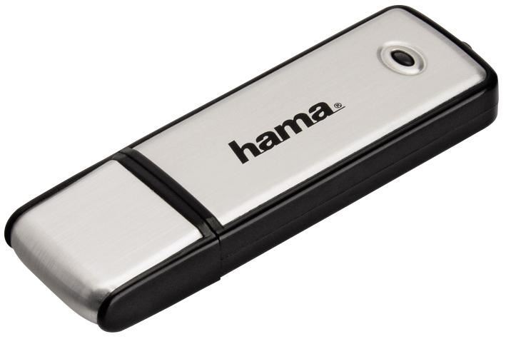 HAMA 16GB USB 2.0 フラッシュドライブ シルバー/ブラック 10MB/s