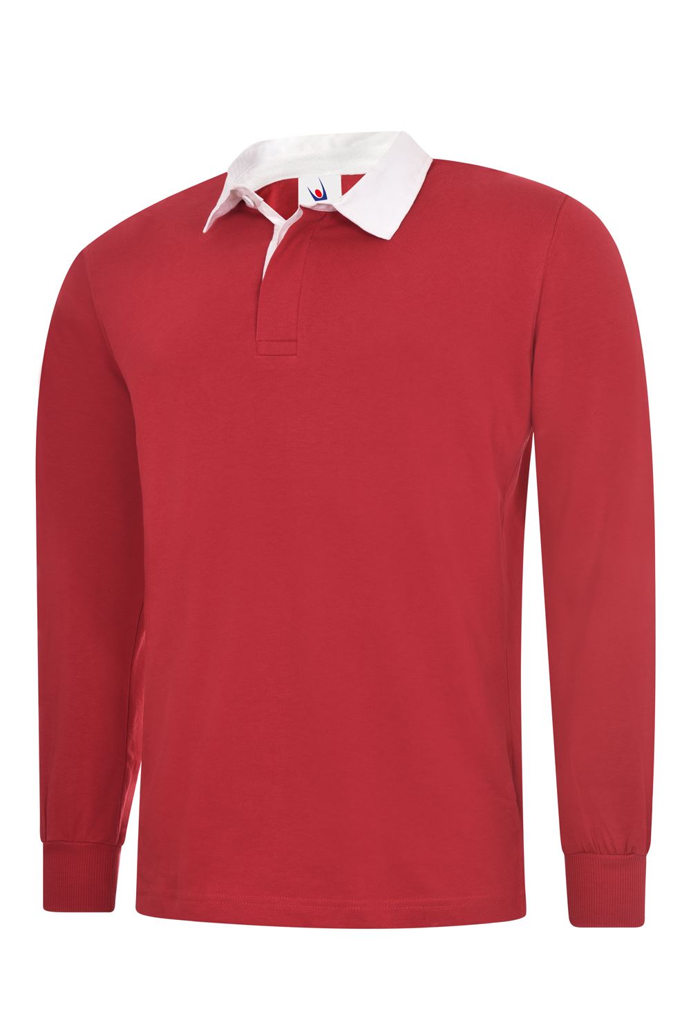 Uneek Unisex Classic Rugby Shirt - Red, Size S