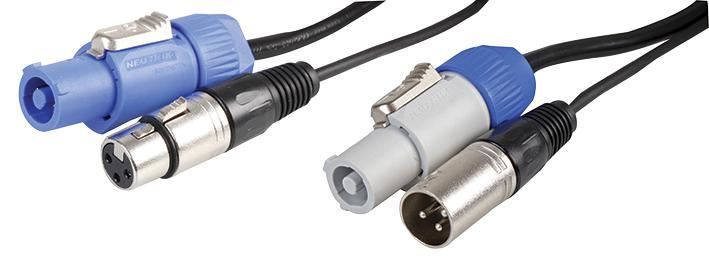 Pulse 3m Neutrik Powercon & 3-Pin XLR Extension Lead