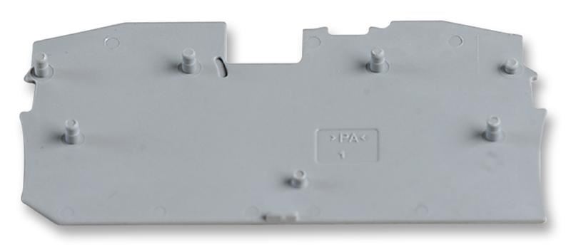 WAGO Placa Final para Bloque Terminal de 2 Conductores, Gris