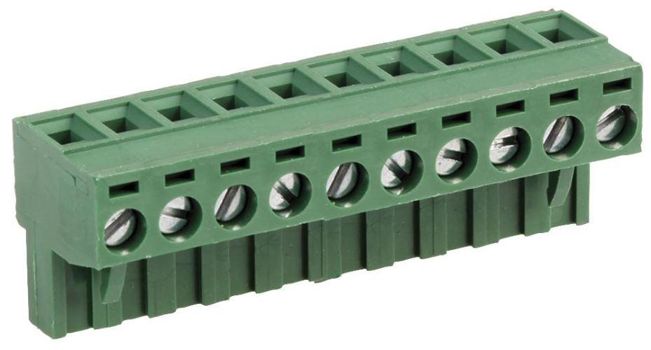 MULTICOMP PRO - Bloc Teirminé Plugáilte 10-Slí, 5.08mm, 16A, 300V
