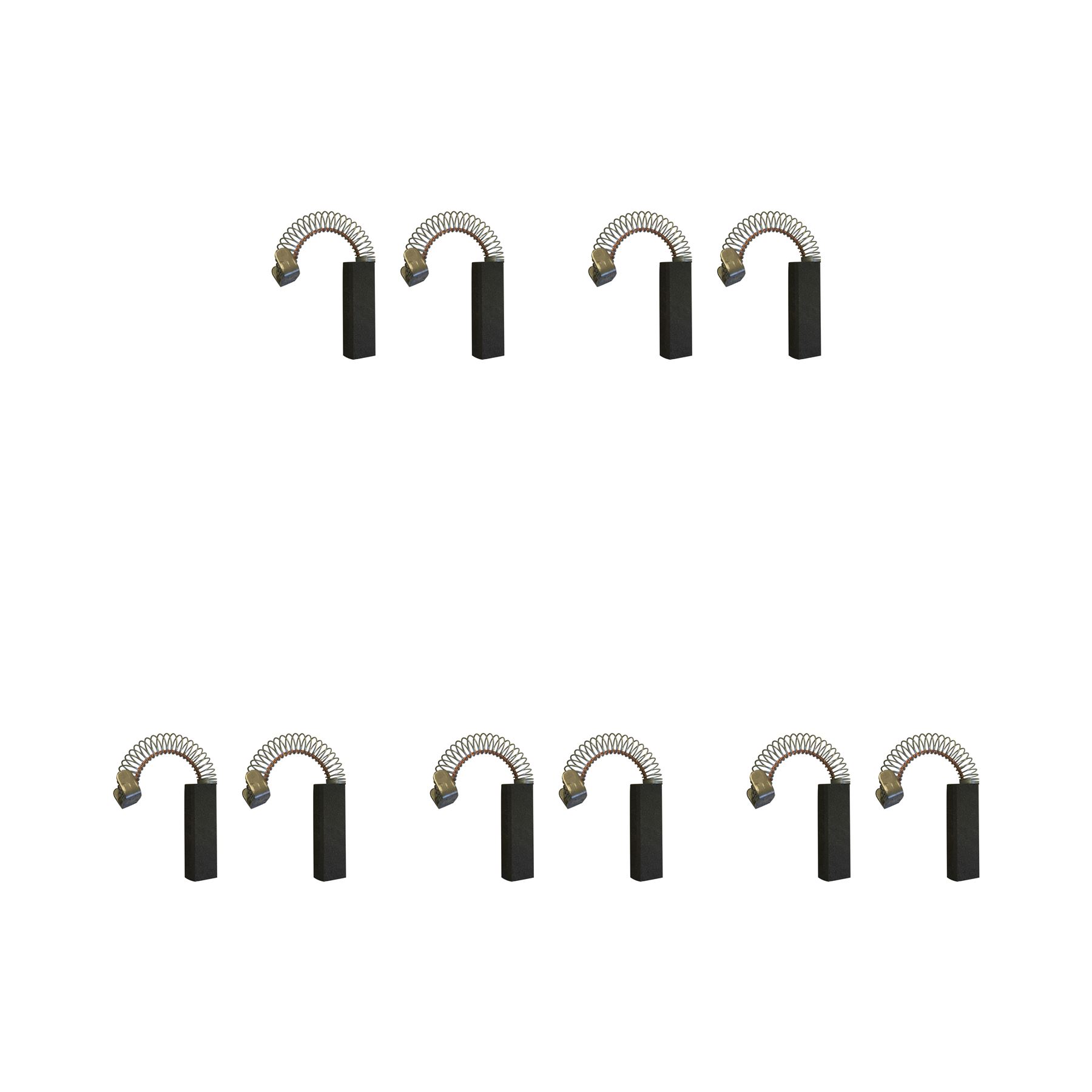 CarbonBr Replacement Carbon Brushes for Vacuum Cleaners (5 Sets, 6.25x10x30mm)