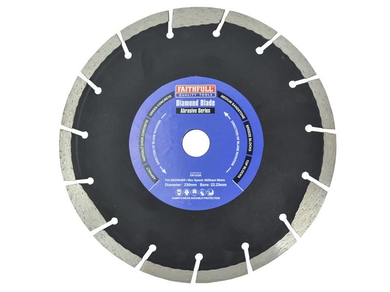 Faithfull Disco Diamantado Abrasivo 230mm x 22.23mm