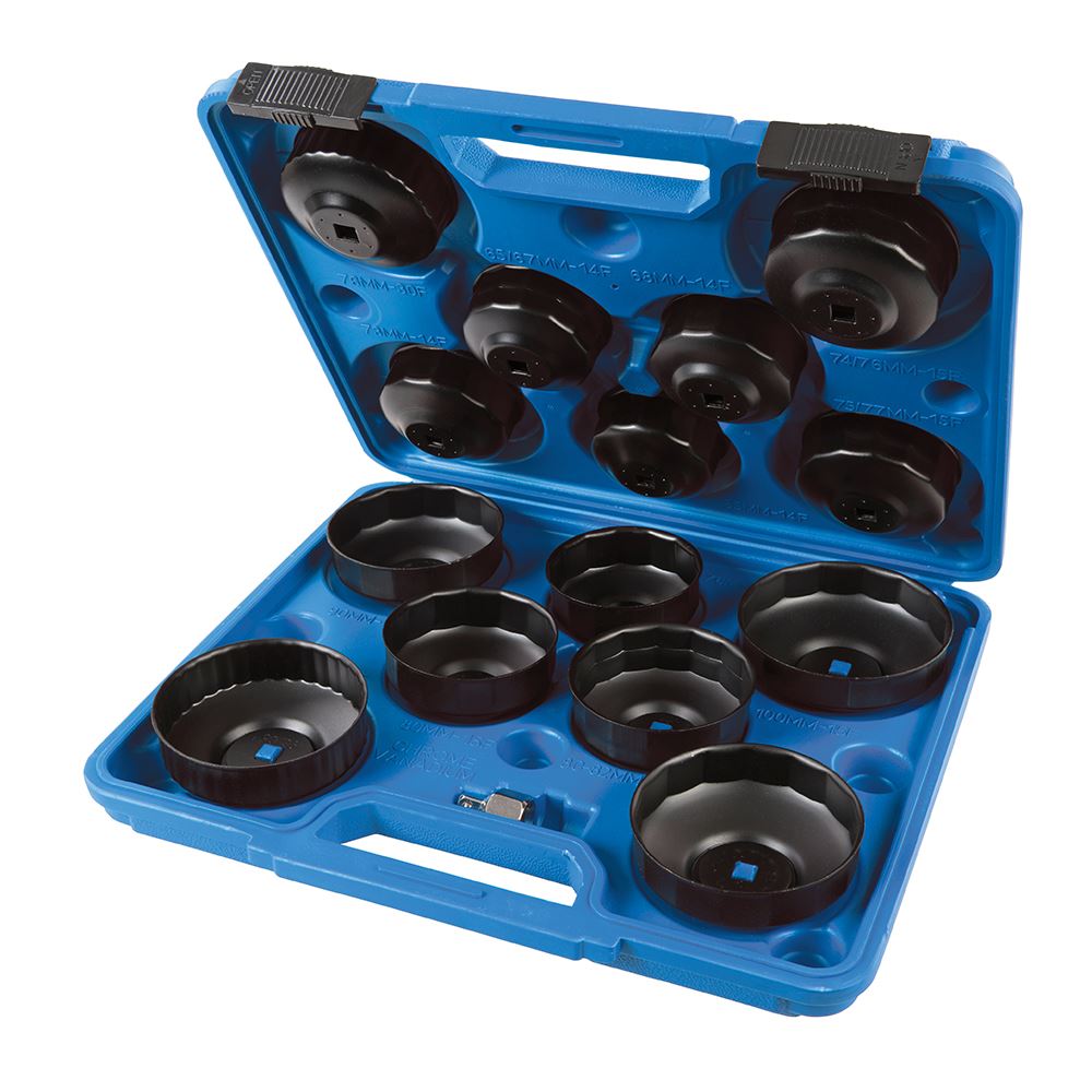 Silverline Oil Filter Wrench Set 15pce (65-93mm)