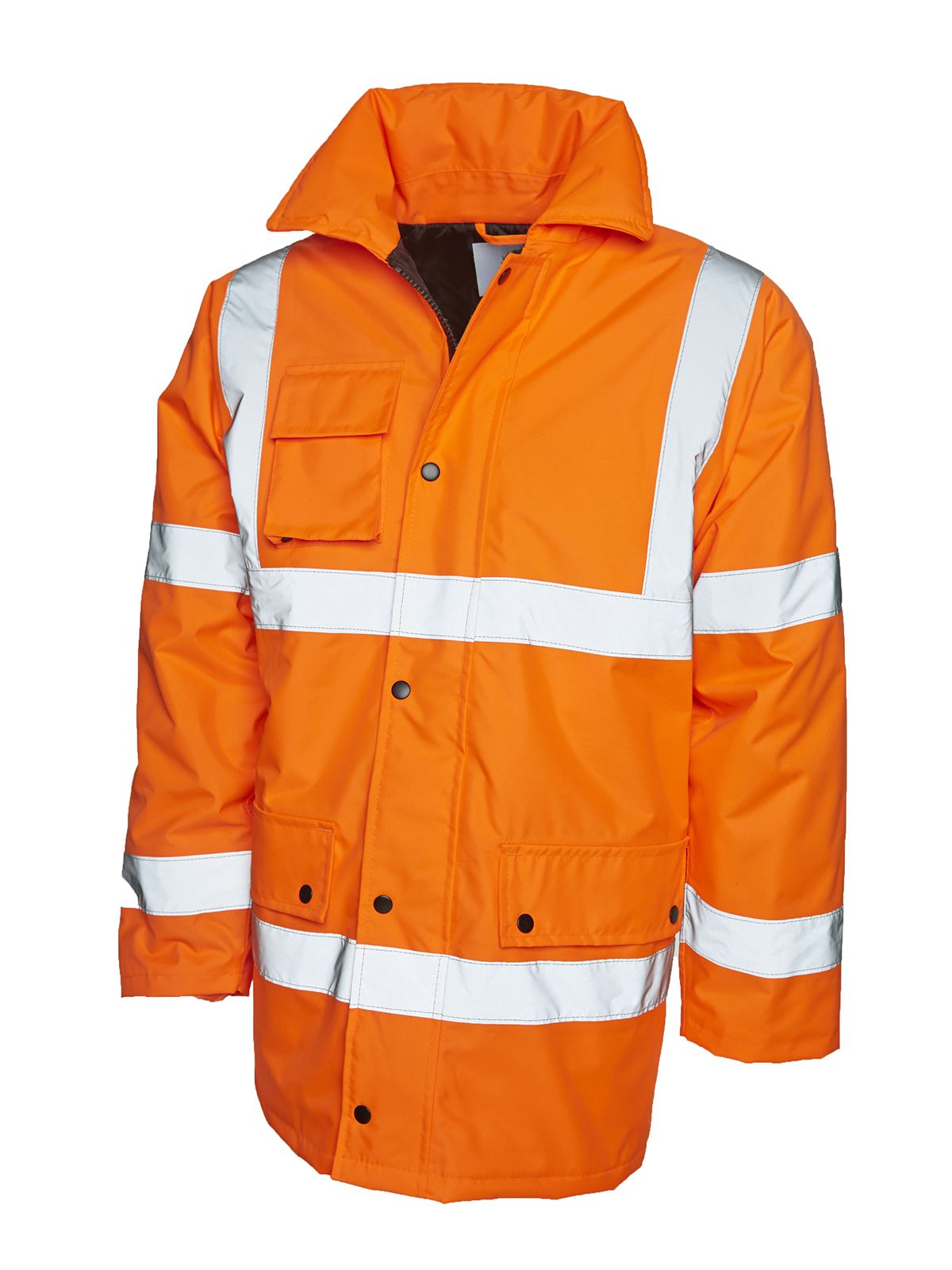 Uneek Unisex Road Safety Jacket, High-Vis Orange, Size 2XL