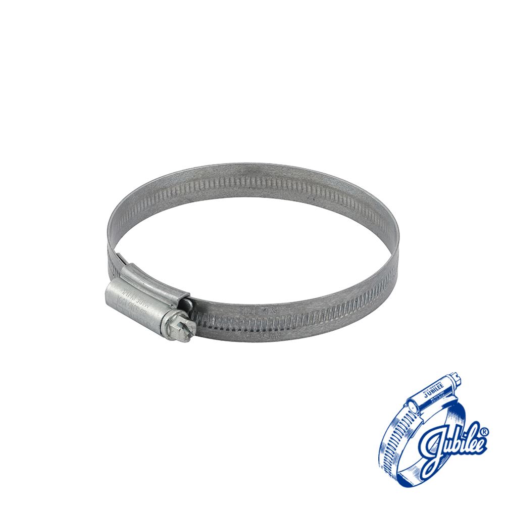 Jubilee Mild Steel Worm Drive Hose Clip, Zinc Finish, 70-90mm (10 Pack)