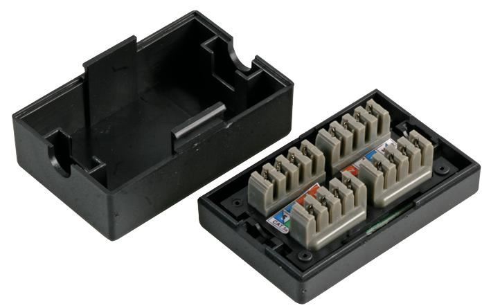 TUK Boîtier de connexion Cat5e, Noir