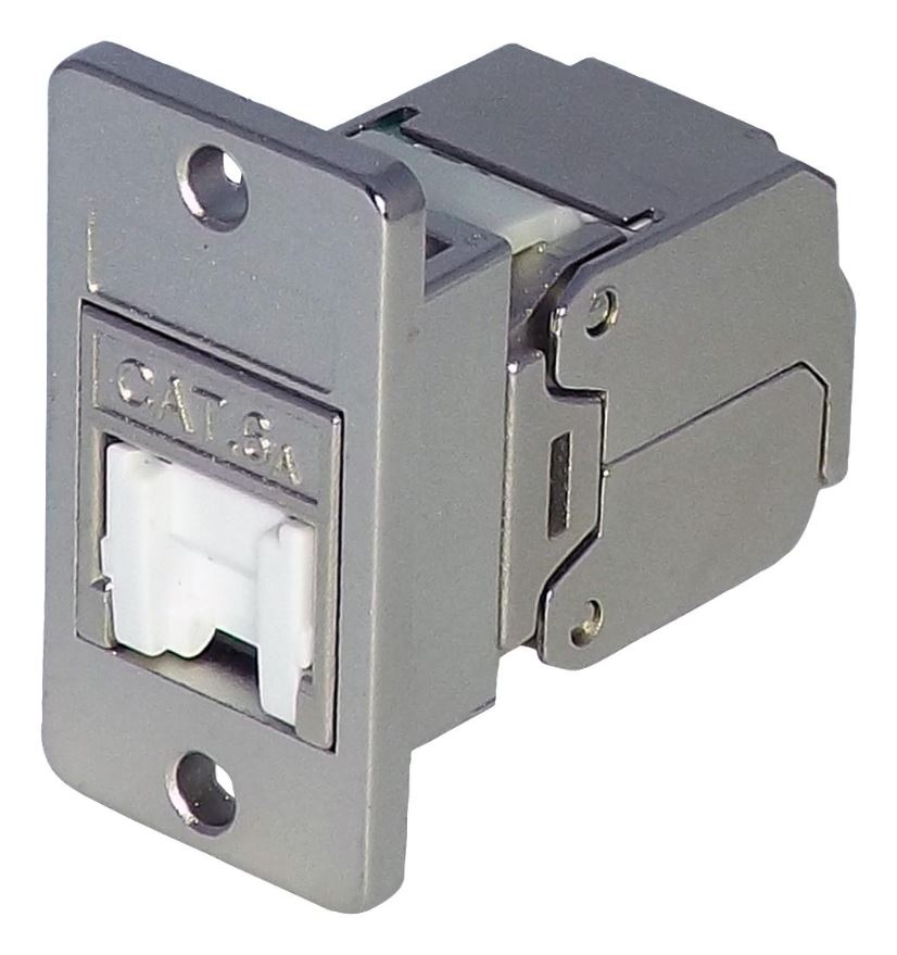 TUK Cat 6A Tomada Keystone Blindada com Montagem em Painel, sem Ferramentas