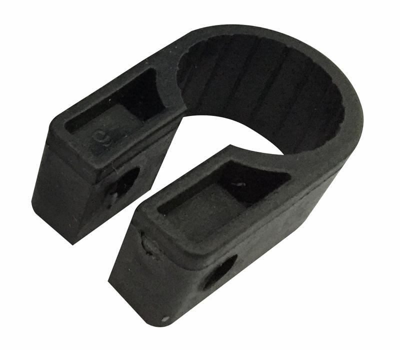 Concordia Technologies 40.6mm Cable Cleats, Black Plastic, Pack of 20