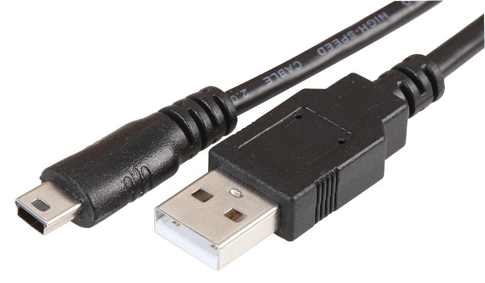 PRO SIGNAL Cavo USB 2.0 A a Mini USB B, 5m, Nero