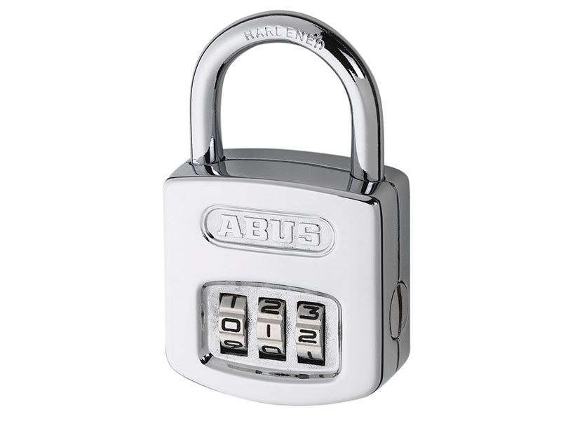 ABUS 160/50 Die-Cast Steel Combination Padlock, 4-Digit, 50mm