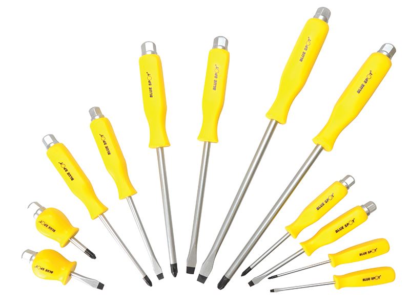 BlueSpot Hex Drive Screwdriver Set, 12 Piece, Chrome Vanadium