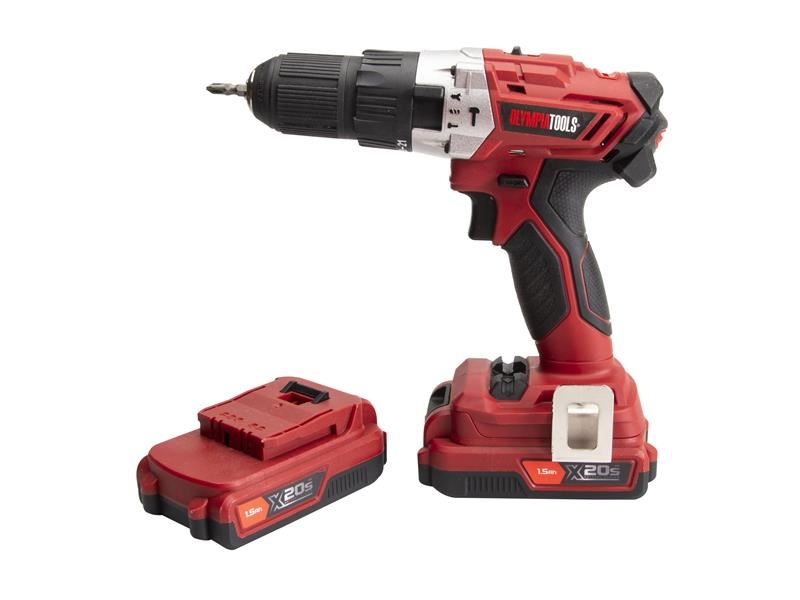 Perceuse-visseuse combinée Olympia X20S 20V avec 2 batteries 1,5Ah