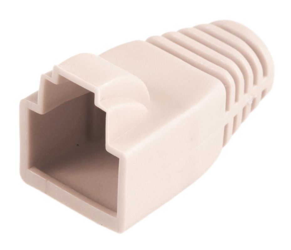 TUK Cat5e RJ45 Trekontlasting Boot, Beige, 5-5.8mm