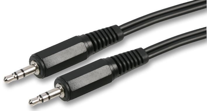 PRO SIGNAL 3.5mm Stereo Jack Kabel, Dubbeladerig, 3m Zwart