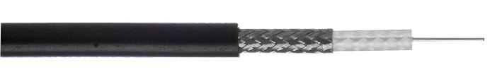 WEBRO - Cábla Coigilteach RG58 50 Ohm, PVC Dubh, Casúr 100m