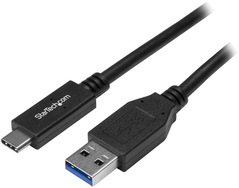 StarTech - Cábla USB 3.1 Gen 2 Type-C go USB-A, 0.5m, Dubh